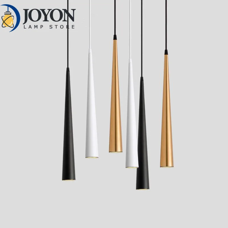 

Pendant Lights Cone Long Tube Led Hanging Lamp Kitchen Lighting Fixtures 5W 9W Anti-glare Dimmable Ceiling Spot Lighting
