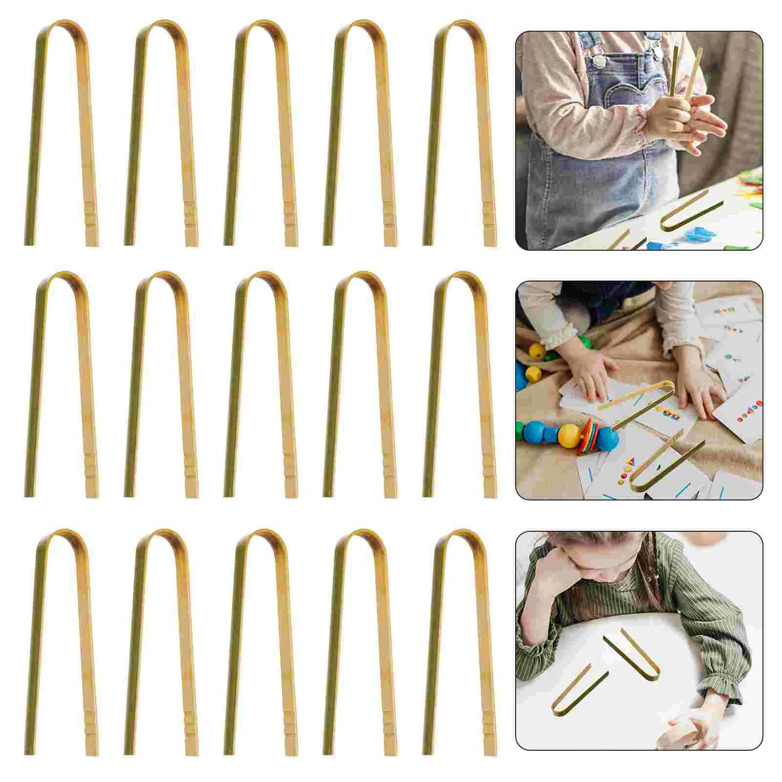 

Tongs Kids Making Wood Natural Feeding Reptile Chopsticks Wooden Craftjewelry Sorting Projects Beading Counting Baby Skills