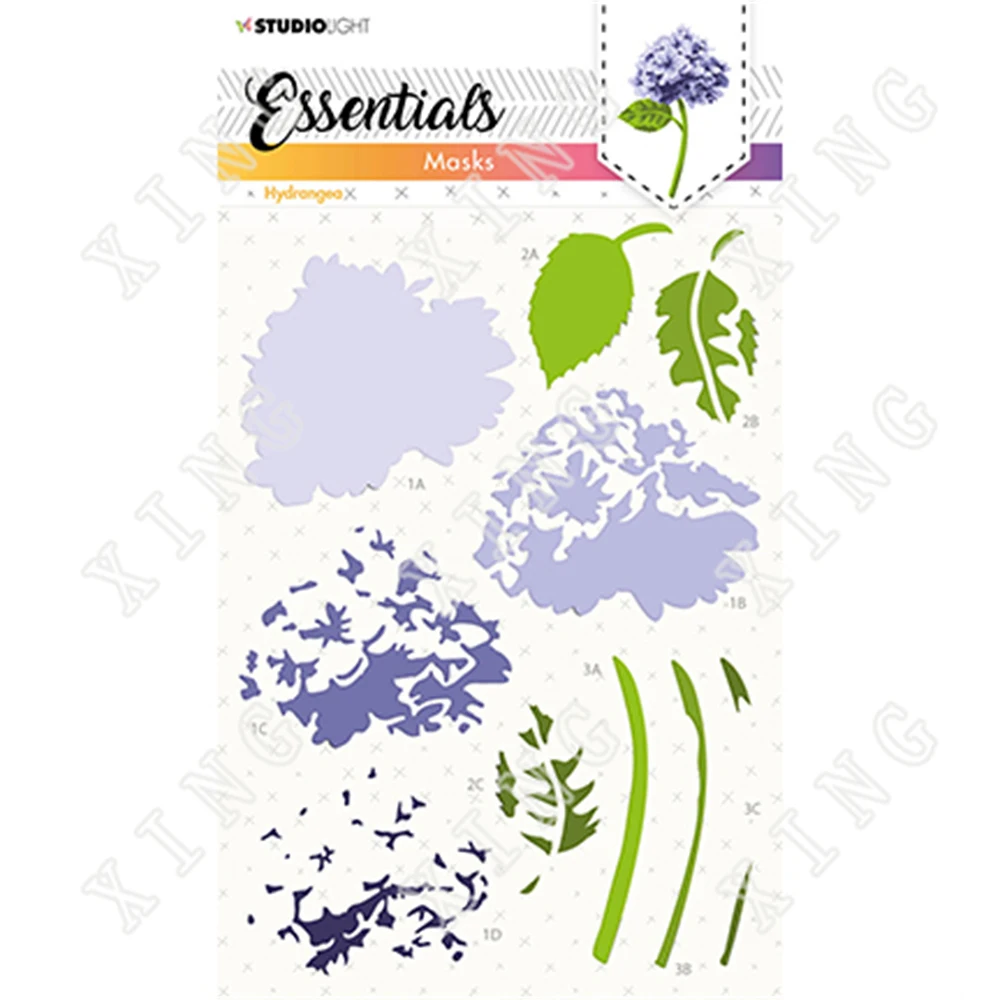 

2022 Summer Hydrangea Floral Patterns Stencils Diy Scrapbooking Greeting Cards Making Diary Album Paper Decoration Coloring Mold