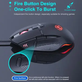 Office Compatible for Office Mouse ABS Adjustable DPI IMICE T91 Gaming Computer with Fire Button Design for Office 4
