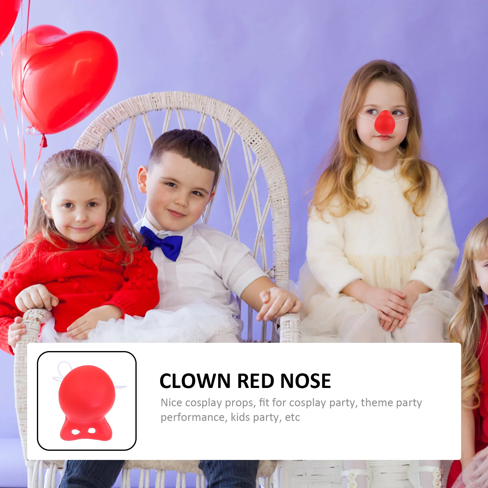 

6 Pcs Clown Red Nose Costume Performance Dolls Squeaky Triangle Accessory Cosplay