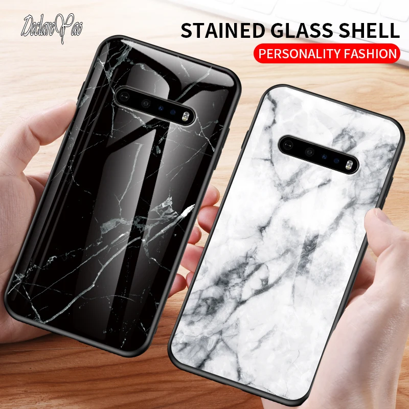 Тонкий Стеклянный чехол для LG G8 роскошный Ультратонкий Твердый зеркальный из