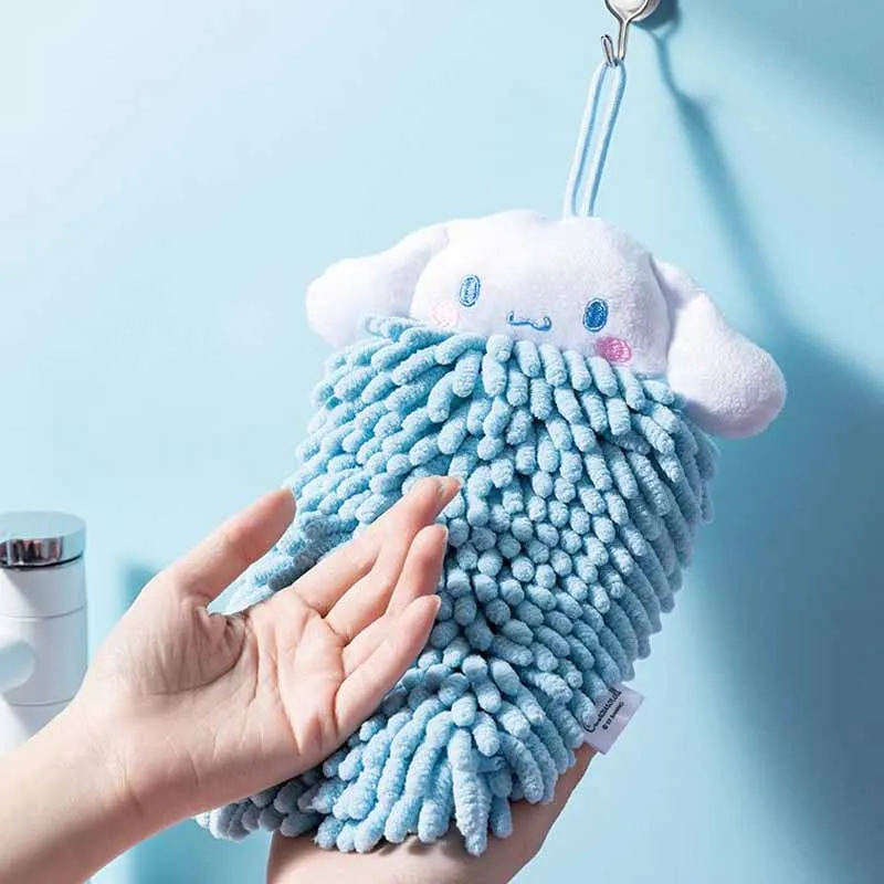 

Kawaii Cinnamoroll Kuromi полотенце для рук мультфильм Sanrioes My Melody Ванная комната Кухня креативная подвесная салфетка детские товары для дома