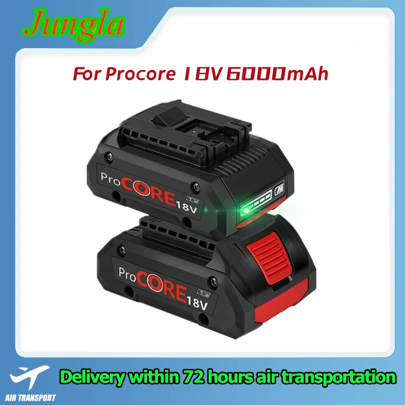 

1PC 18V 6000mAh Lithium Ion Battery for Procore 1600A016GB for Bosch 18VMax Cordless Power Tool Drill Built-in 2100Cells Battery