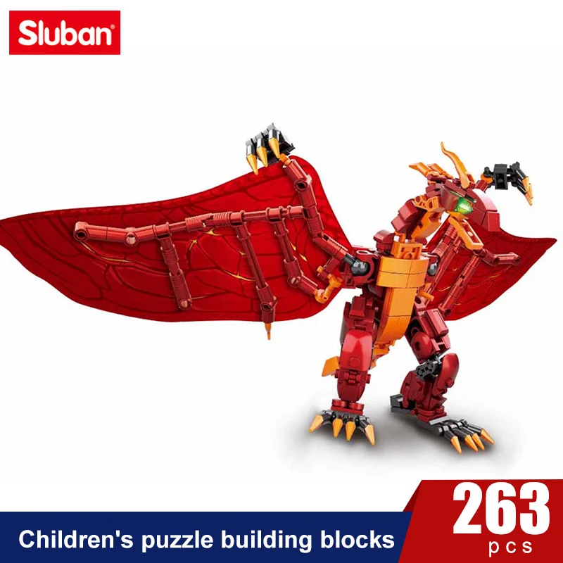 Классическая модель фильма Sluban King of The Ghidrahed Monster строительные блоки трехголовый