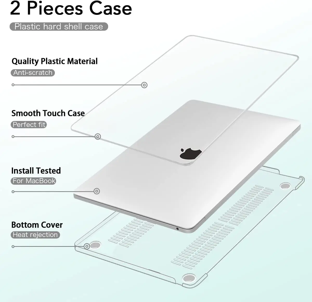 Для MacBook Air 13 6 дюймовый чехол 2022 A2681 M2 чип дисплей Retina Touch ID пластиковый жесткий