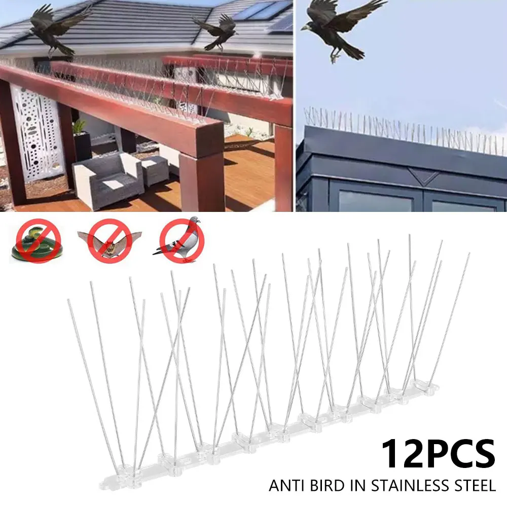 

Набор шипов для птиц из нержавеющей стали, защита от птиц, Отпугиватель голубей, защита от восхождения, металлическое настенное ограждение