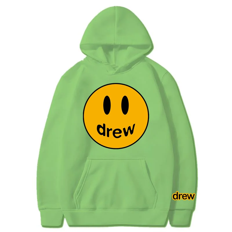 Drew House Justin Bieber Sweatshirt Hoodie Men/women Autumn Winter Warm Fleece Sweatshirts Design Funny Hoodies Jumper |