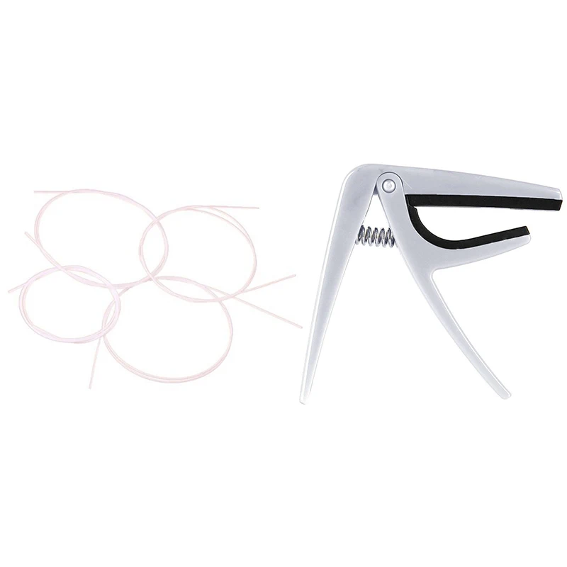 

1 шт. быстросменный триггер каподастр с зажимом французское акустическое электрическое классическое укулеле, 02 белого цвета и 4 шт. белого н...