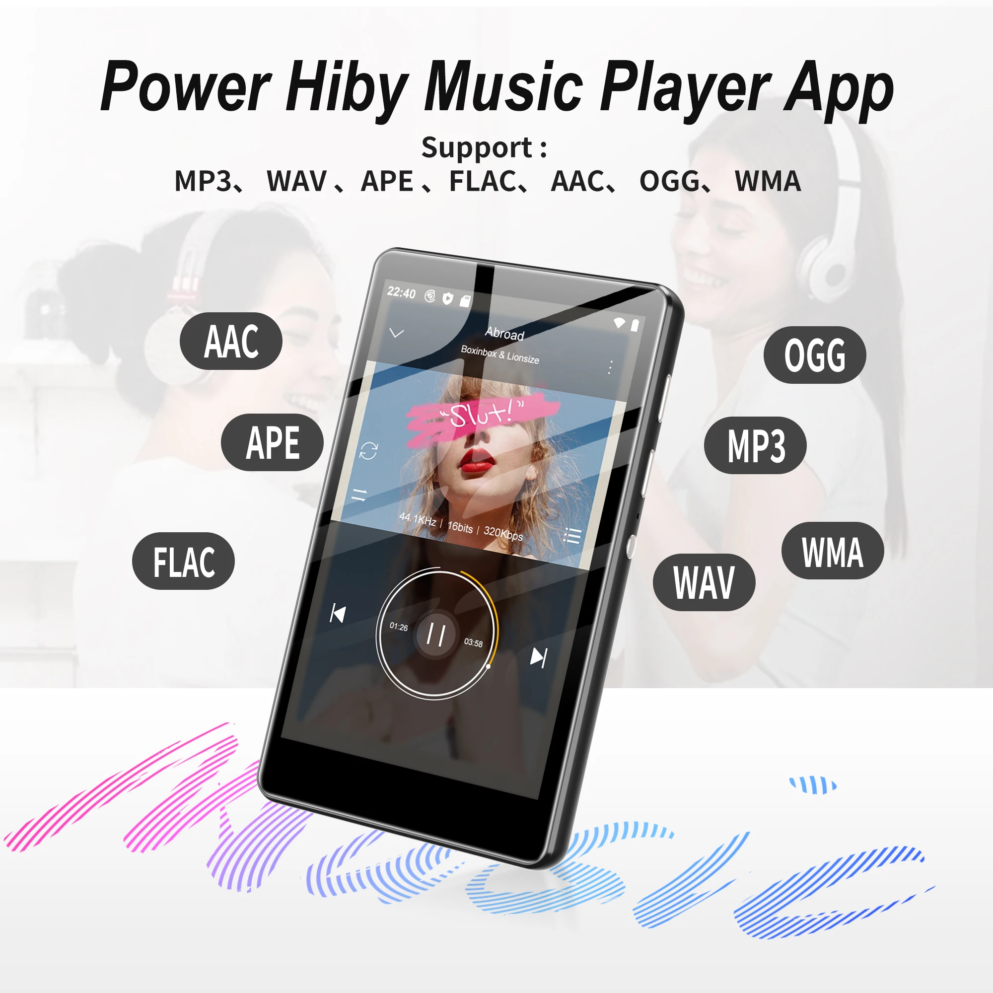 Фото MP3-плеер на базе Android 9.0 с Bluetooth и Wi-Fi, MP3/MP4-плеер с поддержкой Spotify, Audible, Pandora, до 512 ГБ. №2