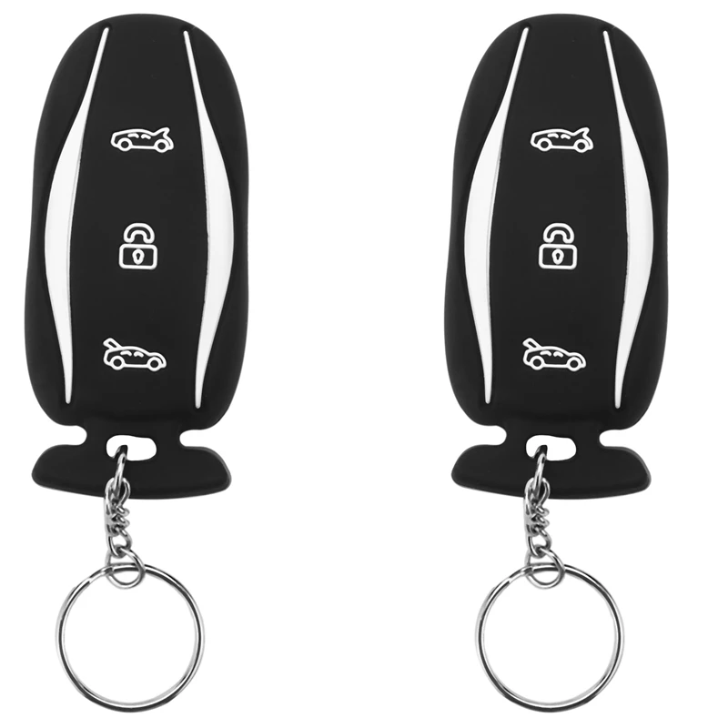 

2X Black Silicone Key Bag Remote Key Set For Tesla Model S 60 75 85 100D