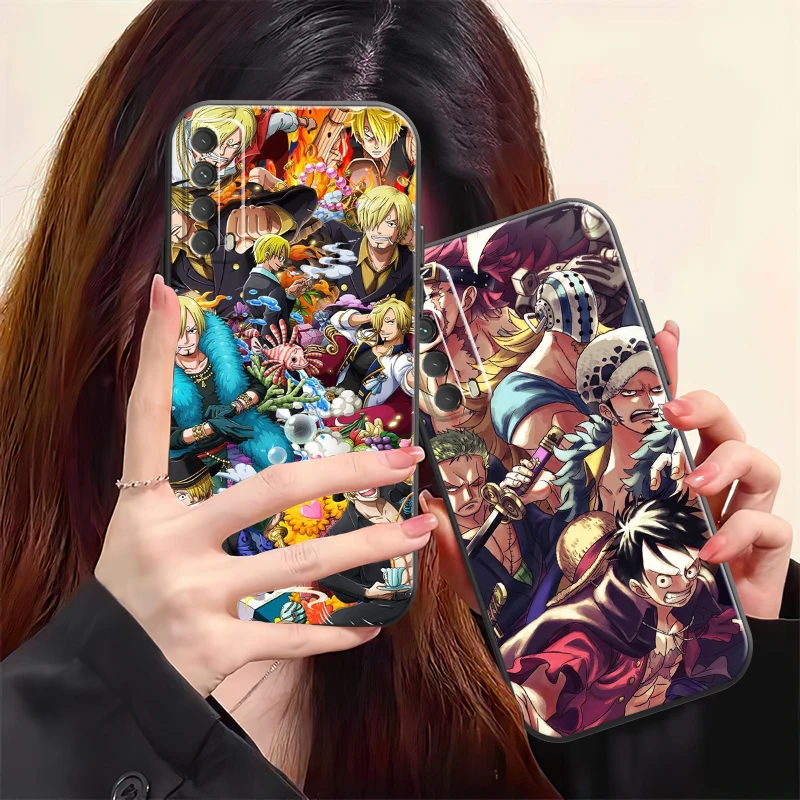 

Japan Anime One Piece Phone Case For Huawei P Smart Z 2019 2021 P20 P20 Lite Pro P30 Lite Pro P40 P40 Lite 5G Liquid Silicon