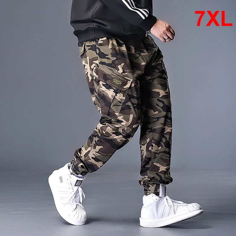 

Big Size Men Jogger Streetwear Casual Cargo Pant Camouflage Military Tactics Sweatpants Oversize Trousers Plus Size 7XL HX411