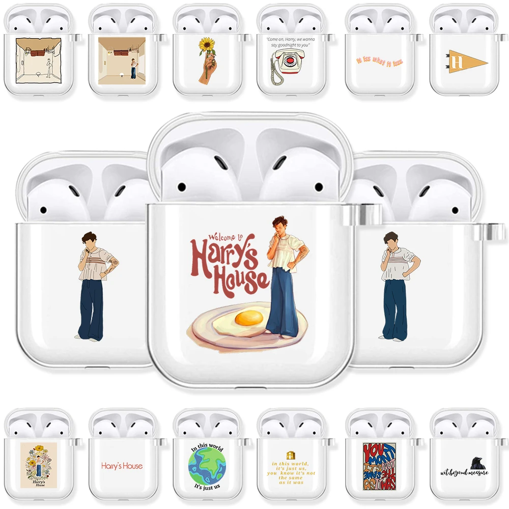Хит продаж мягкие прозрачные чехлы для беспроводных наушников в стиле Гарри House