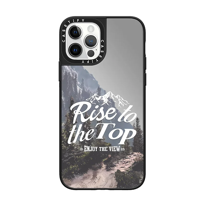 

CASETIFY Snow Mountain Quality Mirror Cases for IPhone 11Pro Max 13 12Pro Max 13Pro 14Plus 14Pro Max Shockproof Hard Cover D0412