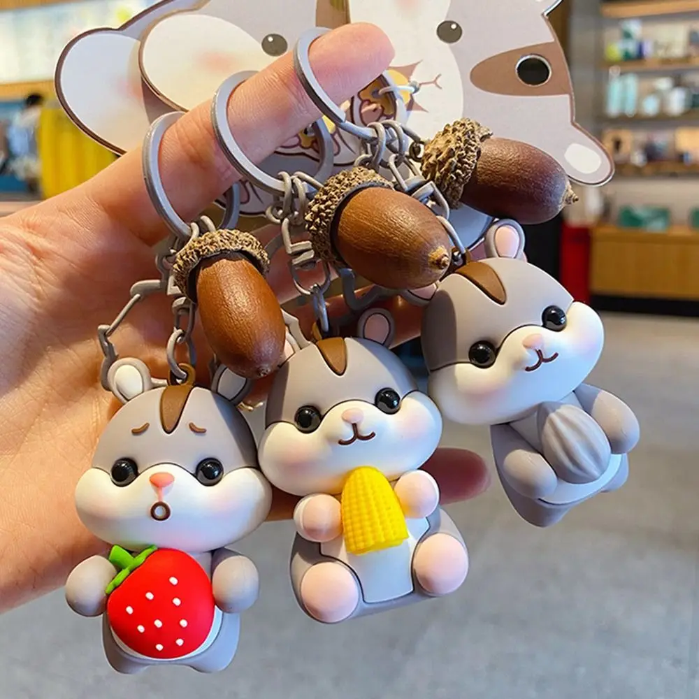 Kawaii мультфильм хомяк закуски брелки милый нежный автомобильный брелок для
