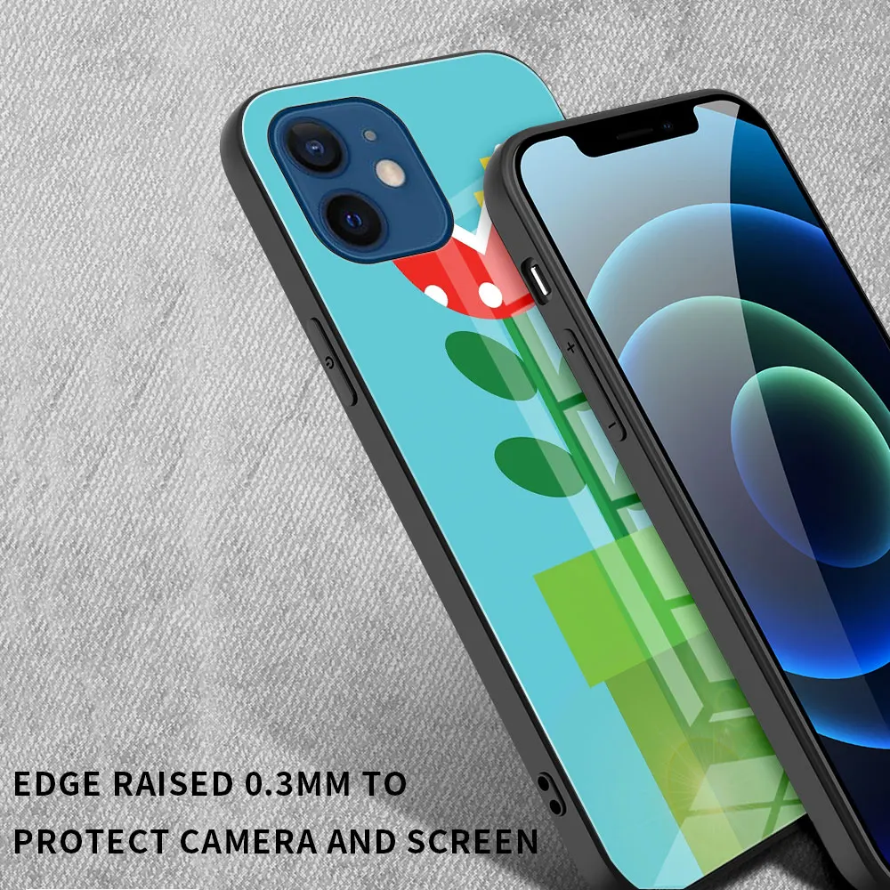 Стеклянный чехол для Apple iPhone 13 11 12 Pro Max смартфона 8 7 Plus SE XR X XS 6 6S Super Mario Big Break |