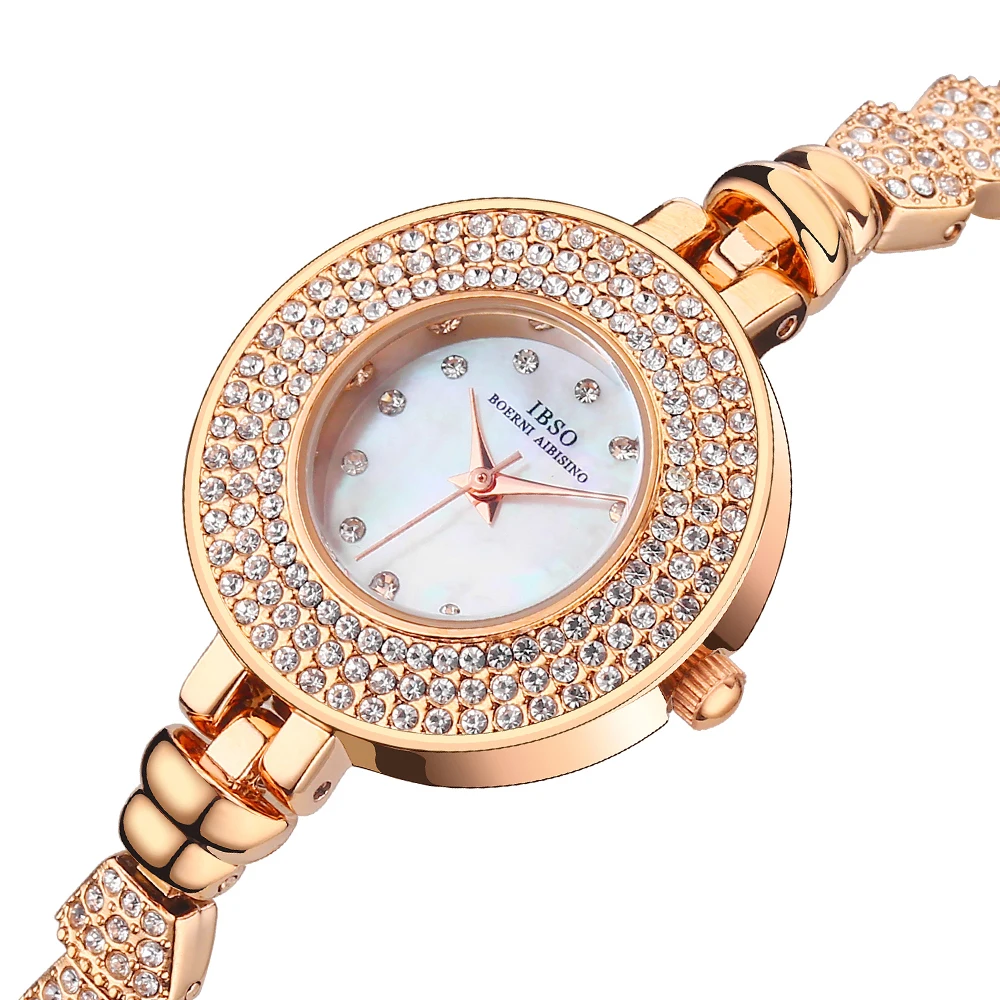 Luxury Bracelet Watch Lady Stainless Steel Waterproof Diamond Wristwatch Women Shining Hand Ring Original Brand Girl Wrist Clock enlarge