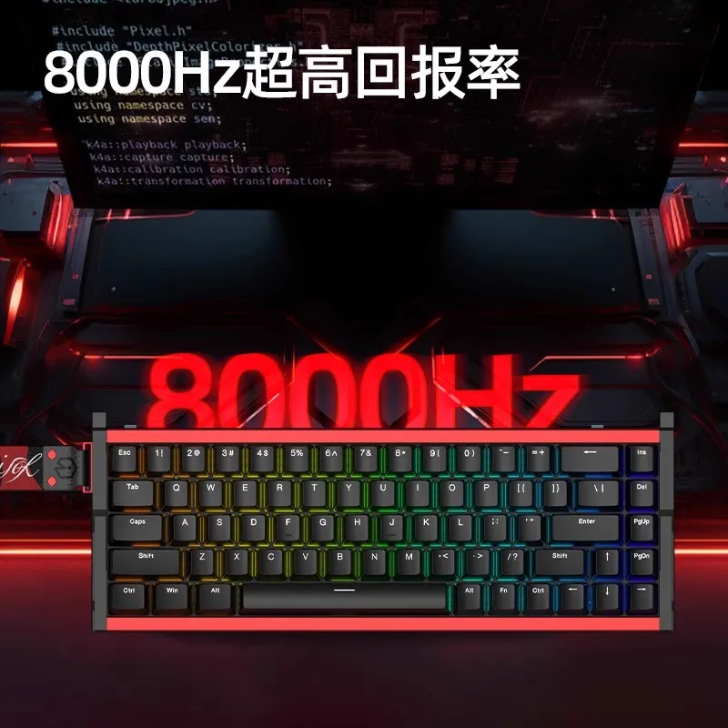 Фото Новая механическая клавиатура IROK MG68 PLUS ACE с магнитными переключателями, RGB-подсветкой, 8K, для геймеров, ПК, киберспорта, игровые аксессуары, подарок №4