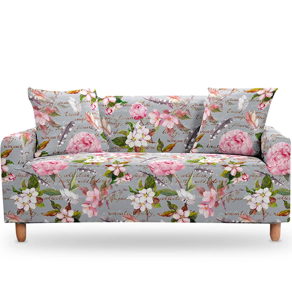 

Rose Flower Elastic Sofa Cover for Living Room Butterfly Slipcover Sectional Couch Cover Corner Sofa Cover Spring Decoration