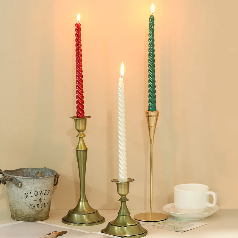 4 шт. разноцветные свечи для подсвечника с резьбой романтические Семейные