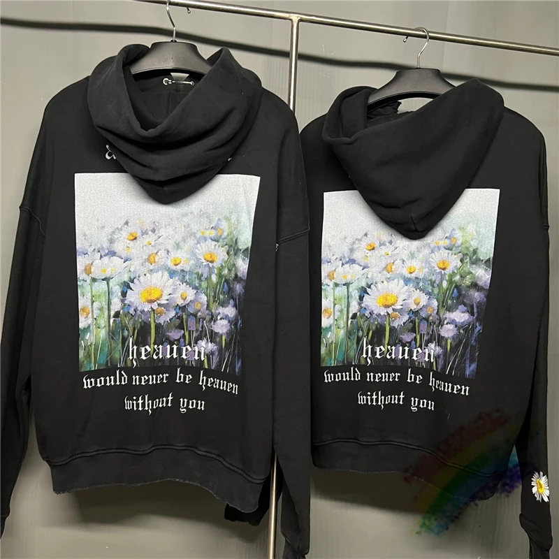 

Vintage Askyurself Daisy Hoodie Men Women 1:1 Top Version Graphic Askyurself Los Angeles Pullovers Loose Hooded Sweatshirts