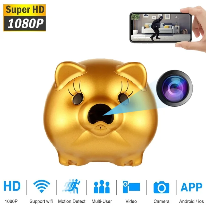 

Мини-камера в офисном стиле, 1080P HD, Wi-Fi, с датчиком движения