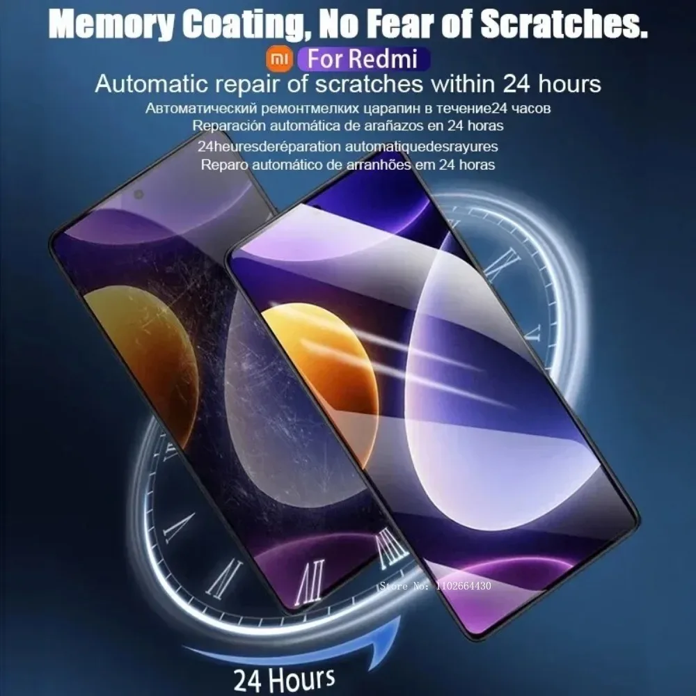 4 шт. HD гидрогелевая пленка Xiaomi POCO X6 F5 X5 X4 X3 NFC GT полное защитное покрытие для Poco M6 M5S