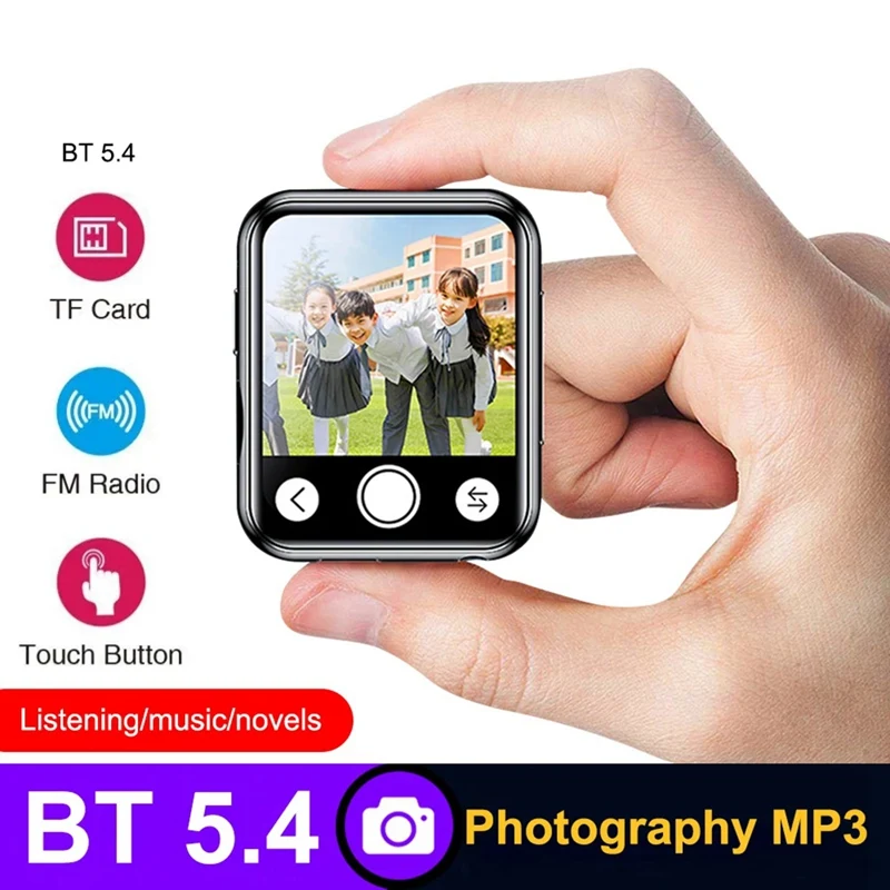 Музыкальный MP3-плеер с Bluetooth 5.4 Hi-Fi MP4 Walkman Полный сенсорный экран Встроенный