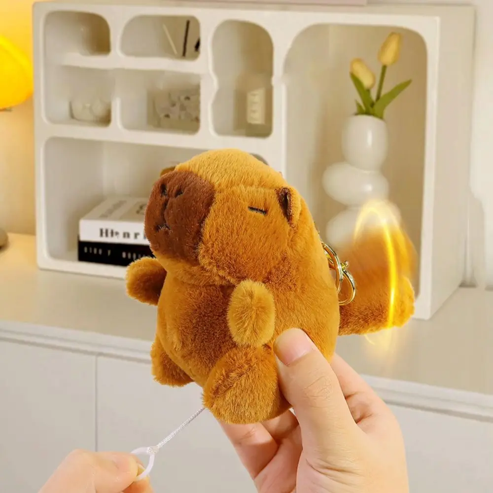 Мультфильм Wagging Tai Capybara плюшевый кулон креативный милый брелок с капибарой