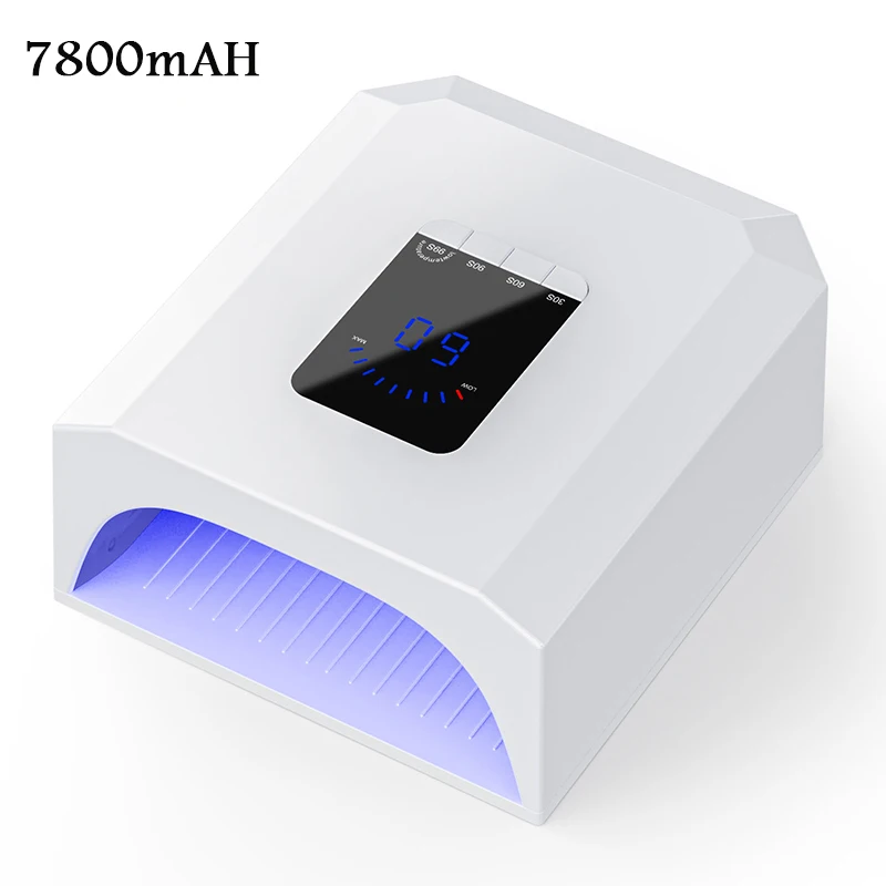 

2023 New Arrival UV Led Nail Lamp Rechargeable Cordless 60W Wireless Nail Dryer UV Light With Cut Corner Design