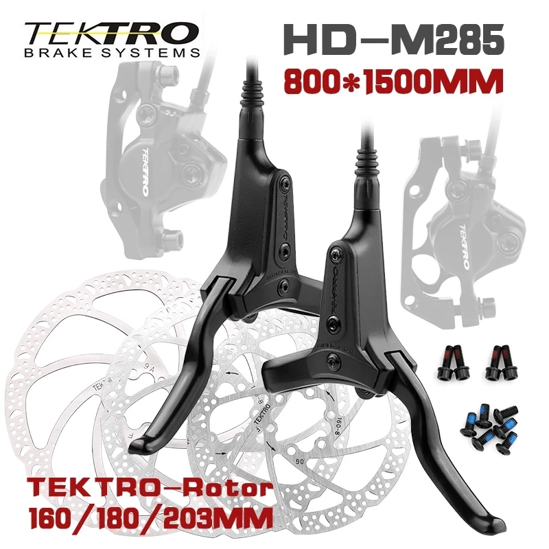 

TEKTRO HD-M285 M275 набор гидравлических дисковых тормозов для горного велосипеда 800/1500 мм MTB тормоза 160/180/203 мм ротор MT200 складной велосипедный тормо...