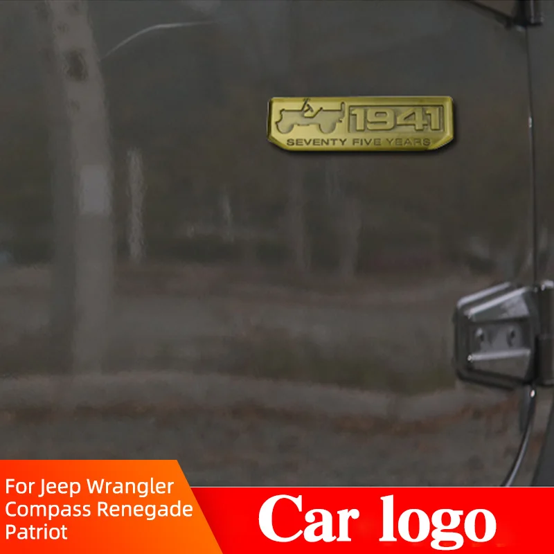 

Car Logo For Jeep Wrangler Compass Renegade Patriot Zinc Alloy No Paint Peeling Fashion Classic Decorative Accessories