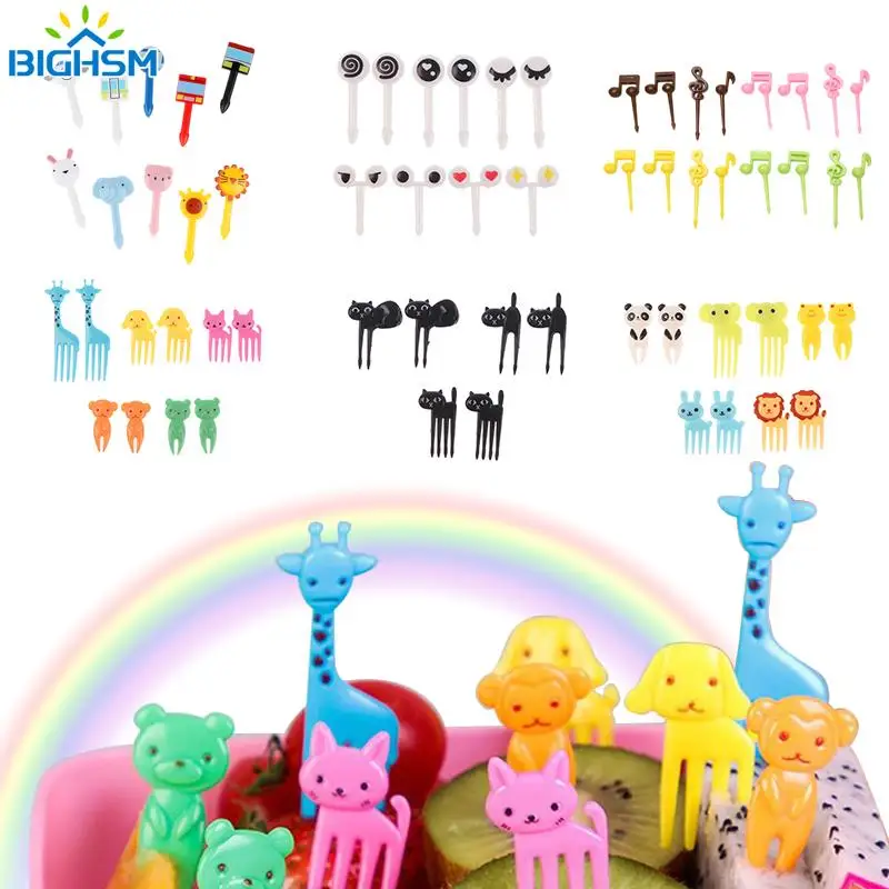 

Мини-вилка для фруктов на ферме, Детская закуска, украшение для десертов, палочка для фруктов, зубочистка, ланч, салаты, аксессуары для декор...