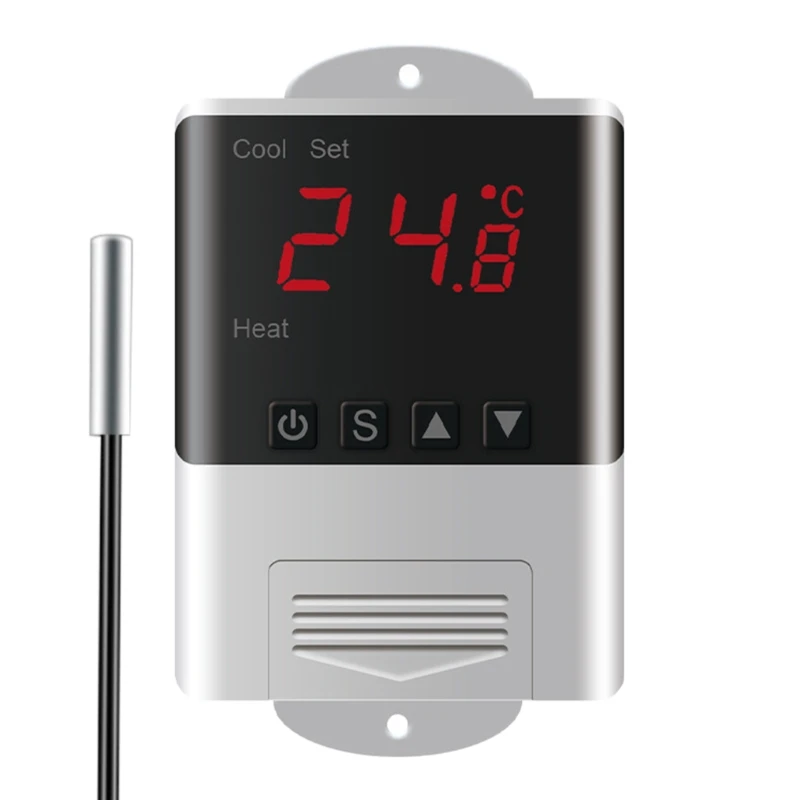 

110V-230VAC 10A Temperature Controller Heating Cooling Ouput Thermostat with NTC Drop Shipping