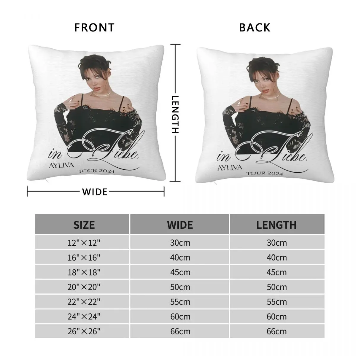 Ayliva In Liebe Tour 2024 наволочка для концерта мягкая декоративная подушка чехол дома на