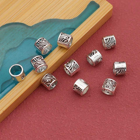 Бусины TOM YANG античное серебро 6x7 мм