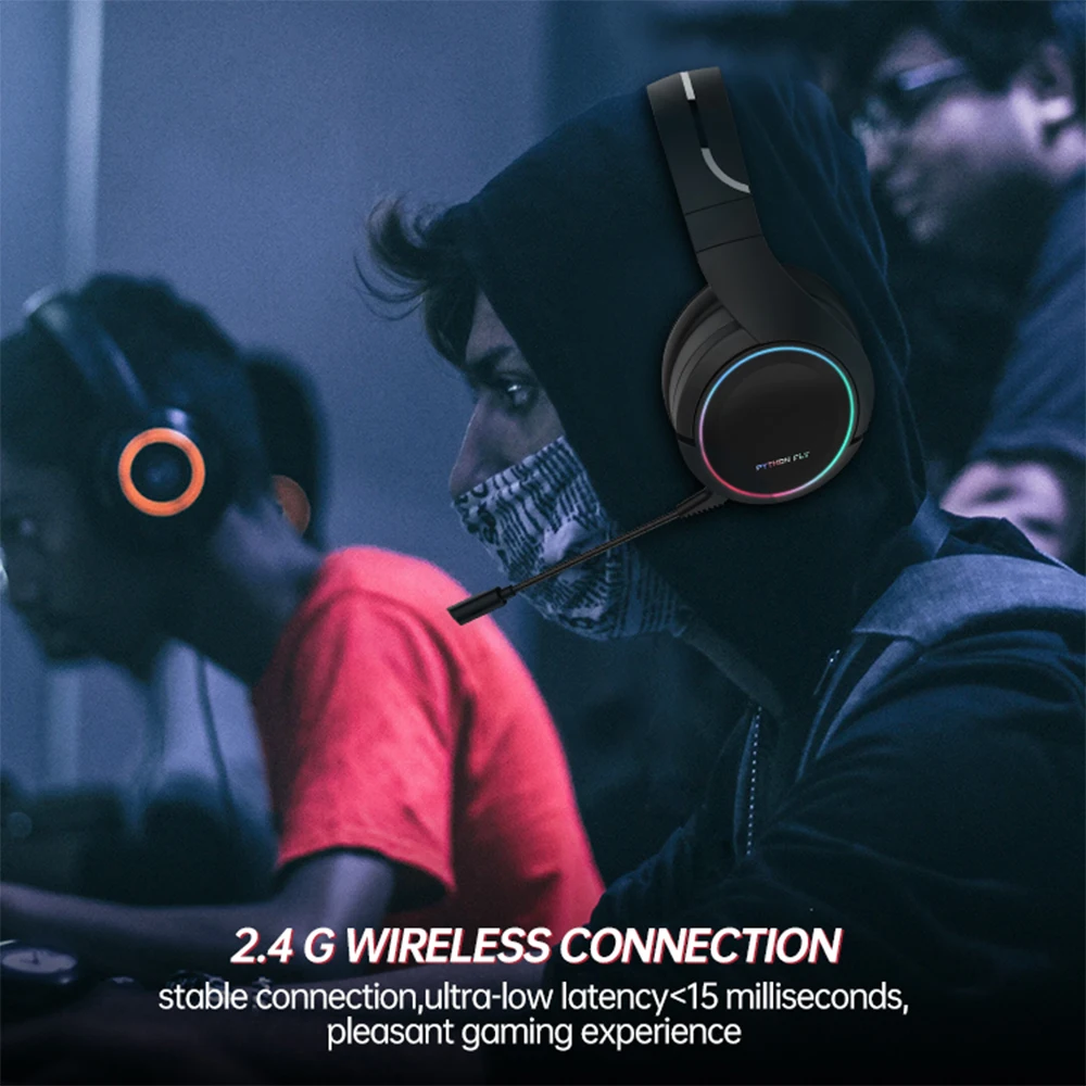 2 4g wireless gaming headset 3 5mm wired sport headset over ear headset with mic 7 1 surround for ps5 ps4 pc laptop free global shipping