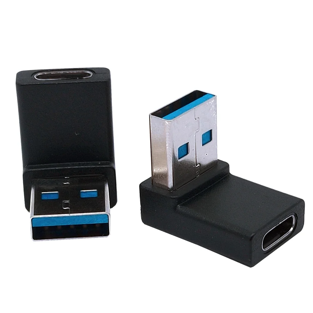 USB-C Type C Weibliche 90 Grad Nach Unten Abgewinkelt USB 3 0 Адаптер Stecker Daten для настольных ноутбуков