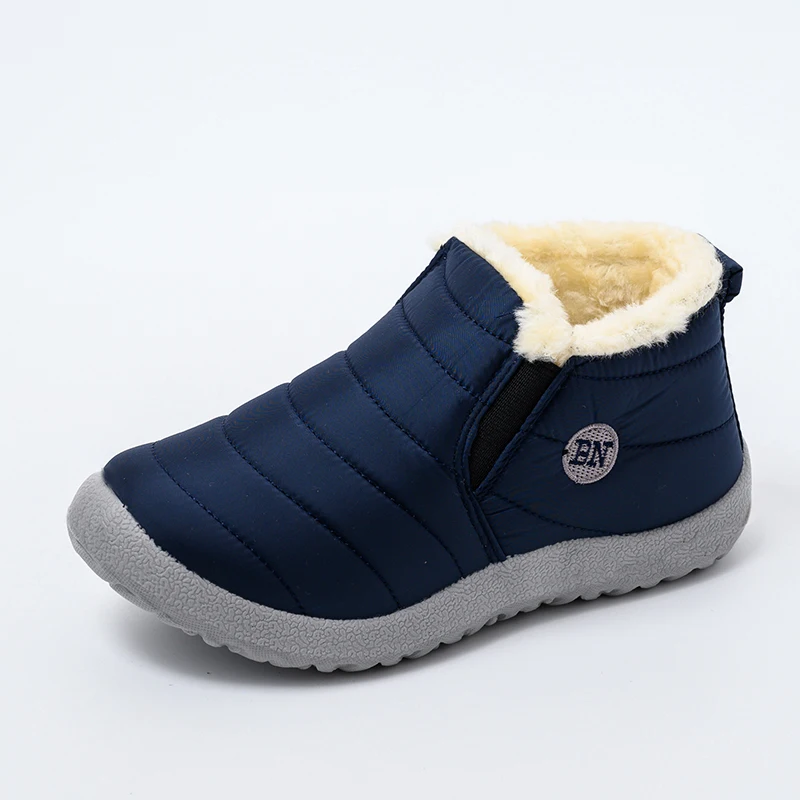 

2022 Snow Boots Women Shoes Waterproof Warm Plush Fur Ankle Boots Winter Female Slip On Flat Casual Shoes Ultralight Footwear