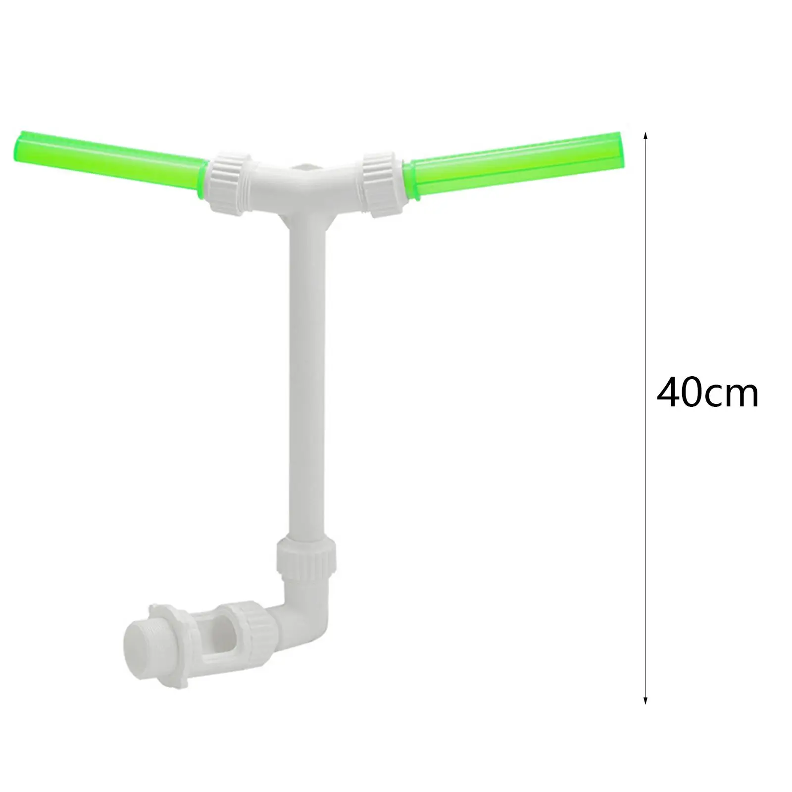 Флуоресцентный зеленый водный фонтан для бассейна регулируемый двойной