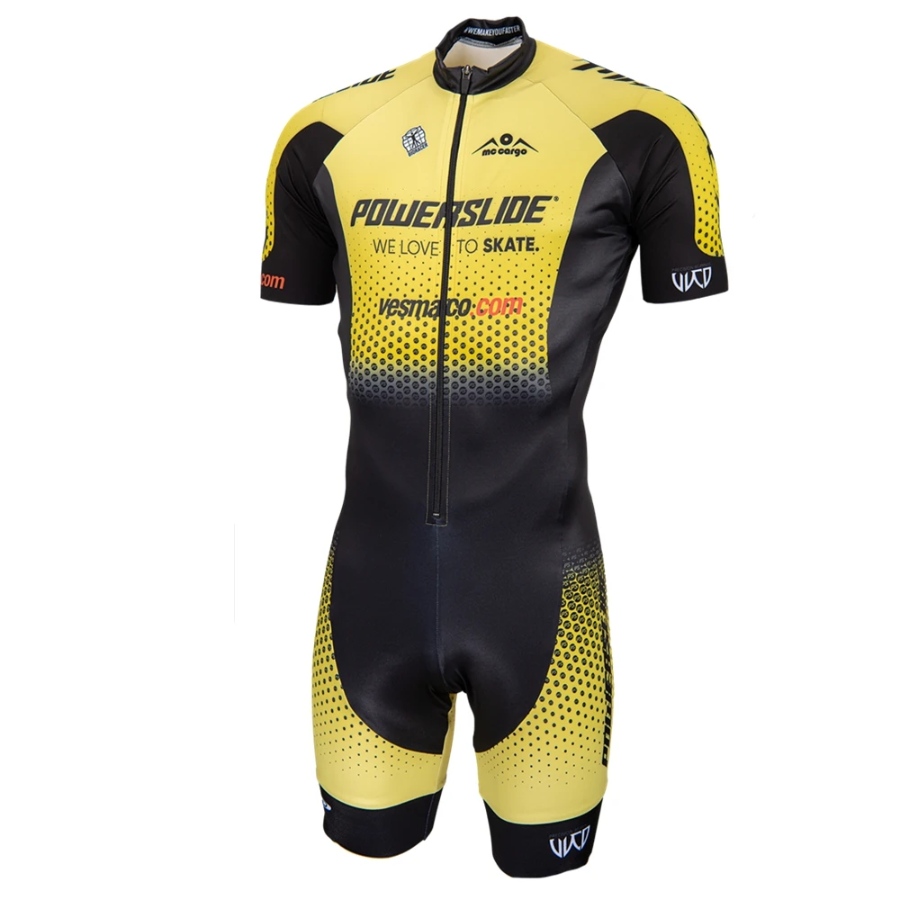

Powerslide Inline Roller Skate Triathlon Skinsuit Racing Skating Jumpsuit Ciclismo Roller Skating Suit Ski No Cushion Jumpsuit