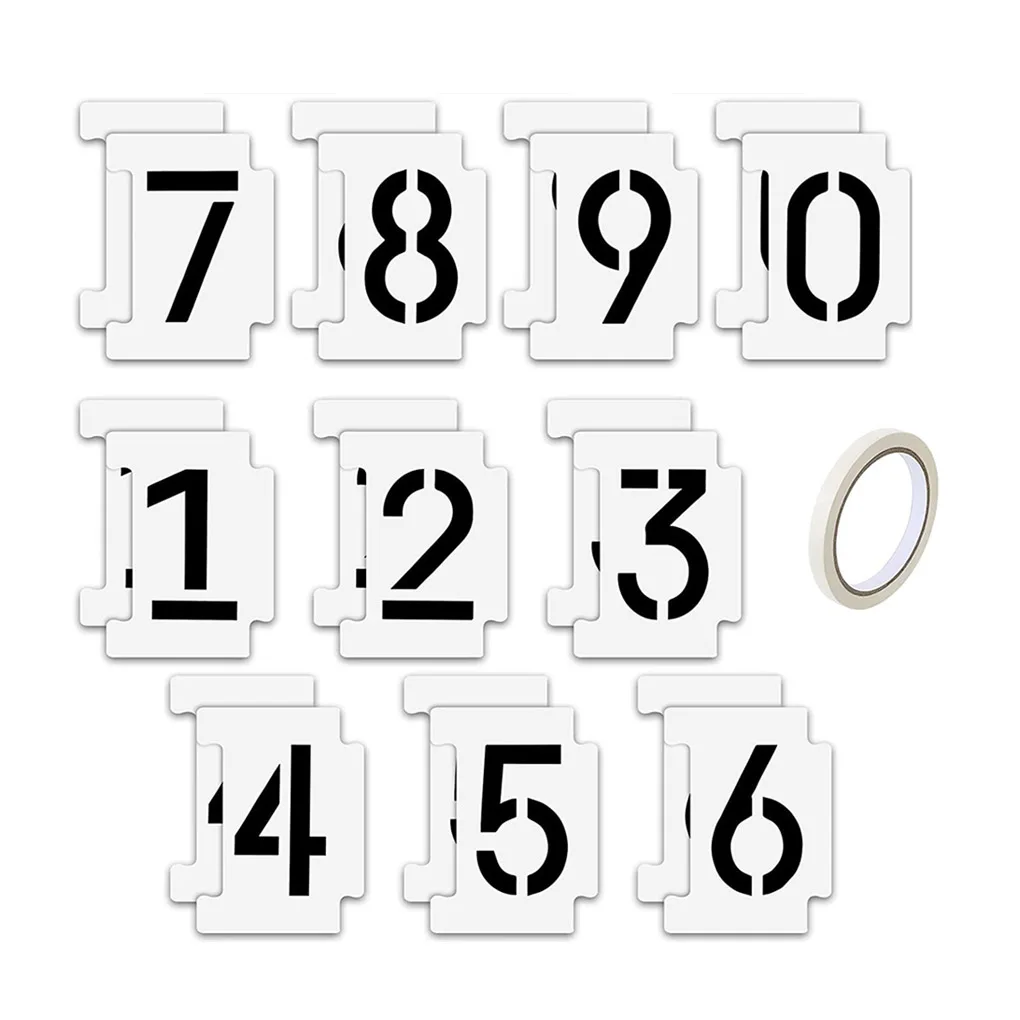 

1/2/3/5 набор трафаретов с цифрами фотошаблоны алфавит шаблон для скрапбукинга канцелярские принадлежности 10 цифр/лента