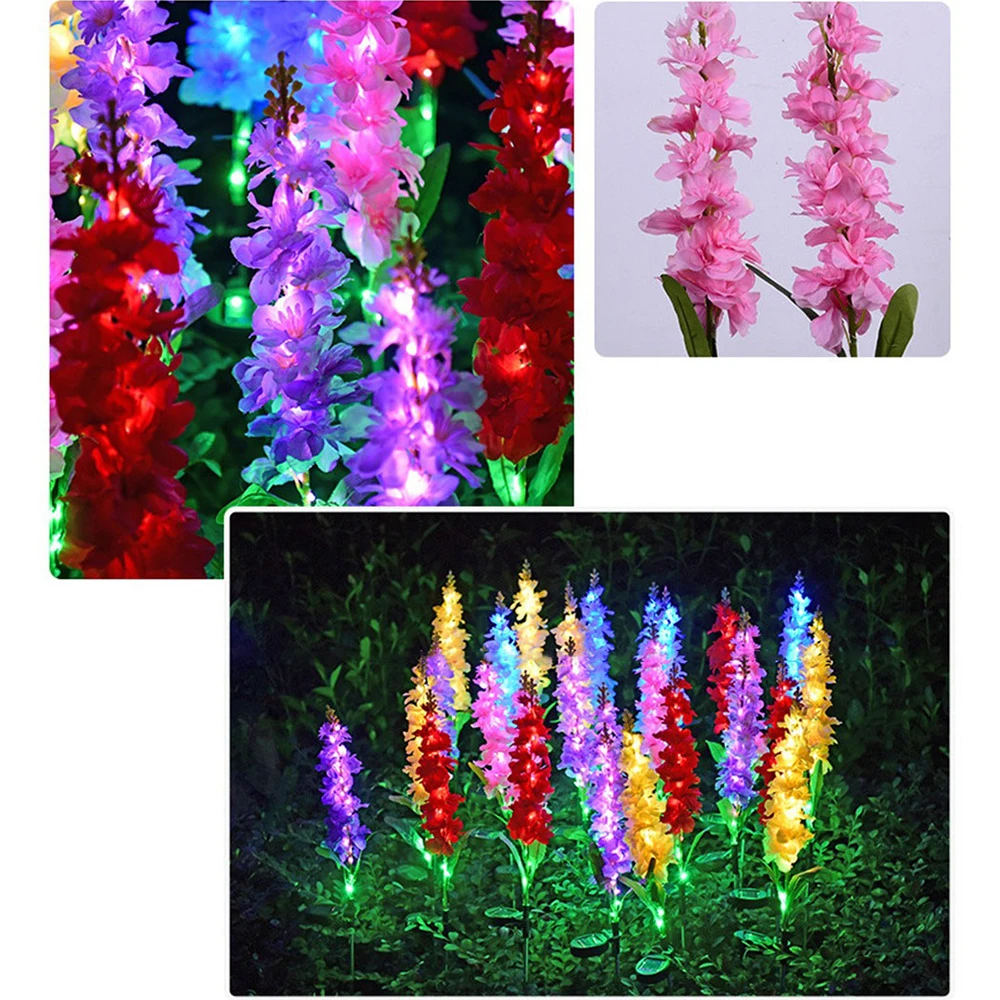 Фонарик на солнечной энергии водонепроницаемый солнечный свет фиалки садовые