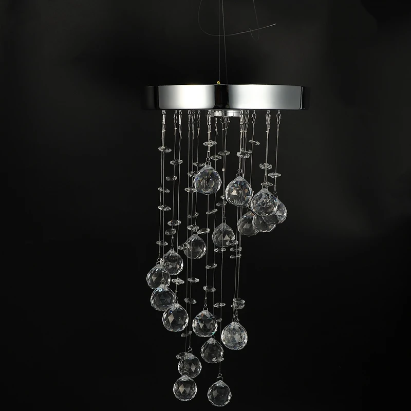 Акция! Современная хрустальная люстра на спирали для дома Подвесная лампа входа