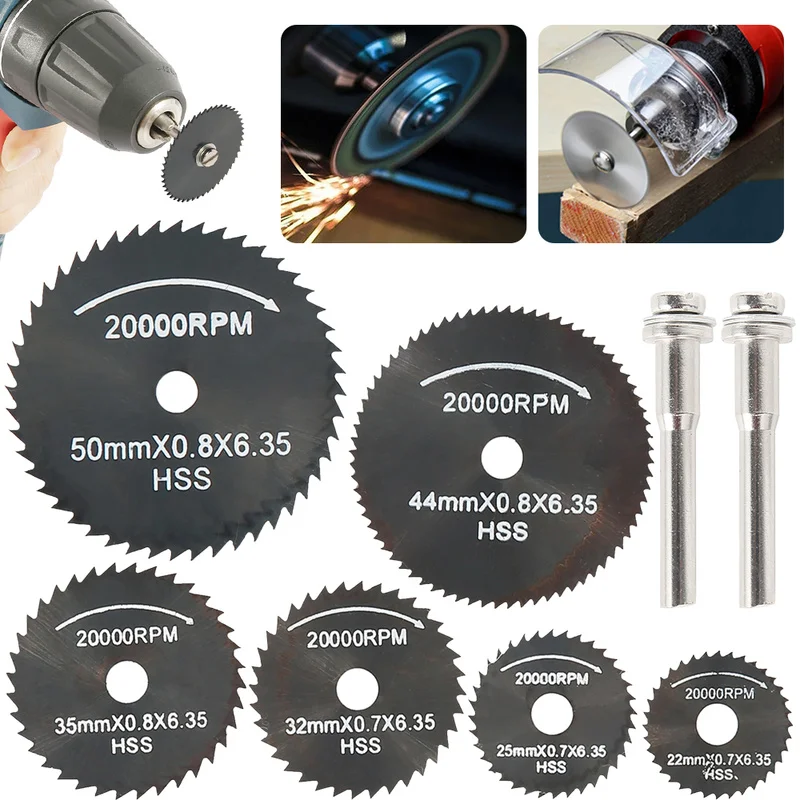 

8 Pcs Round Saw Blades Disc Circular Saw Blade Rotary Tool for Dremel Metal Cutter Power Tools Cutting Discs Hands DIY