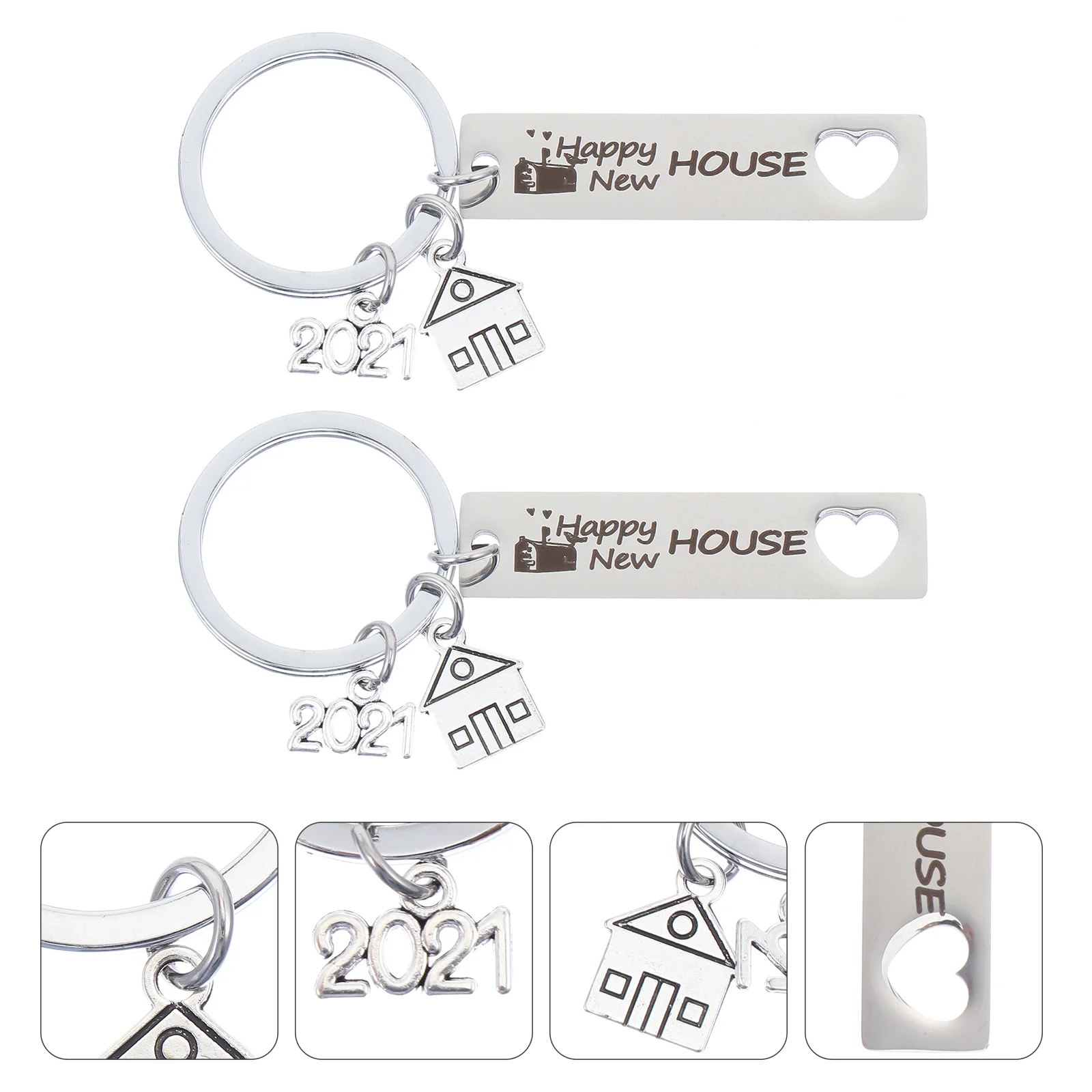 

Keychain Home 2022 2021 First New Charms Housewarming Couple Couples Gifts Year Gif Cool Keychains Purse Handbag Pendant Hanging