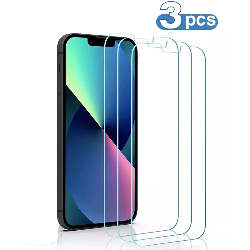 

3pcs Protective Glass On The For iPhone 6 6S 7 8 Plus X XR XS Max Screen Protector For iphone 13 12 11 Pro Max Tempered Glass