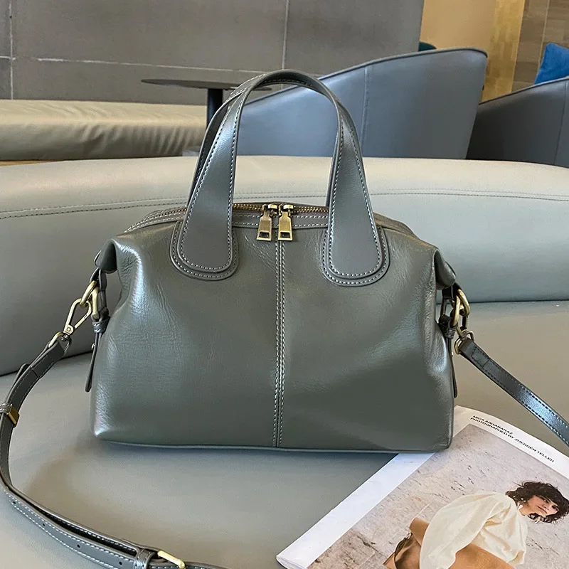 Новинка 2024 большие вместительные сумки из натуральной кожи роскошная женская