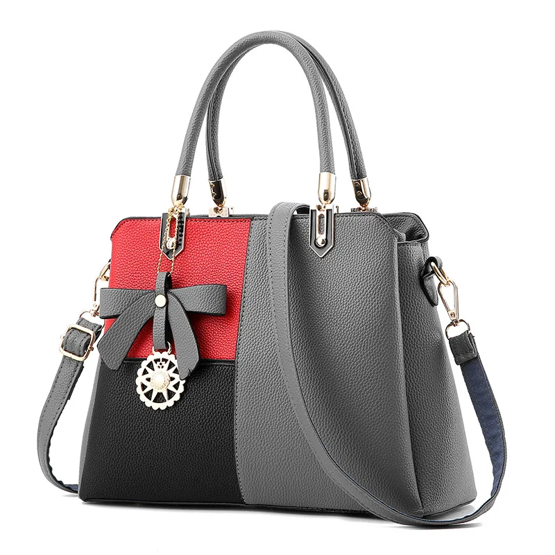 

Женская сумка от производителя, новинка 2023, модная цветная сумка, Европейская и американская вместительная сумка через плечо с бантом